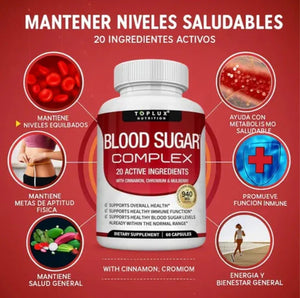 Blood Sugar complex: Mantén tu Glucosa Estable y Apoya la Salud del Páncreas